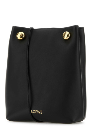 Black leather Pebble crossbody bag Black LOEWE (CANBSPPX01)
