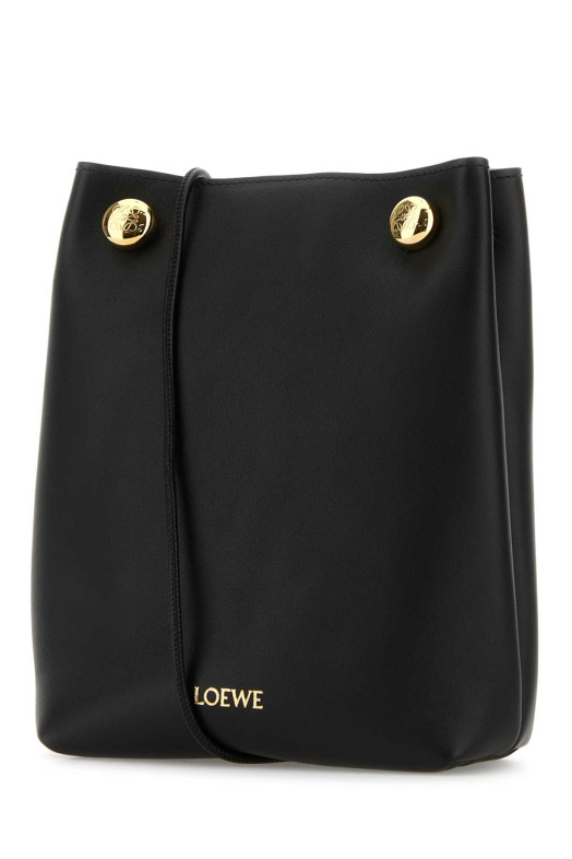 Black leather Pebble crossbody bag Black LOEWE (CANBSPPX01)