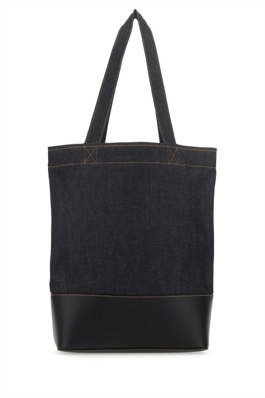 Blue denim and leather shopping bag Denim A.P.C. (CODDPM61444)