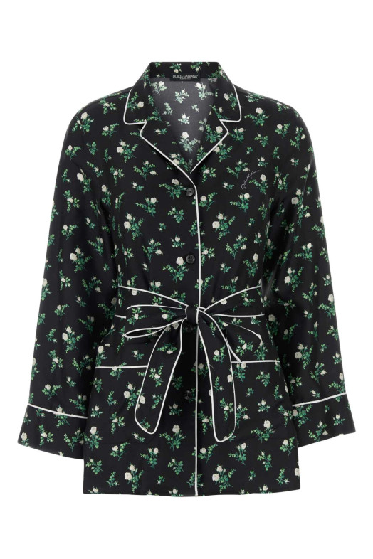 Сорочка з принтом із саржевої тканини DOLCE & GABBANA (F5I89TIS13G) DOLCE & GABBANA
