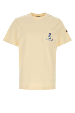 Cream cotton t-shirt White MONCLER (L10918C0005489B8U)