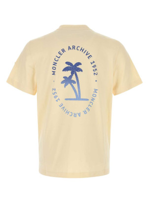 Cream cotton t-shirt White MONCLER (L10918C0005489B8U)