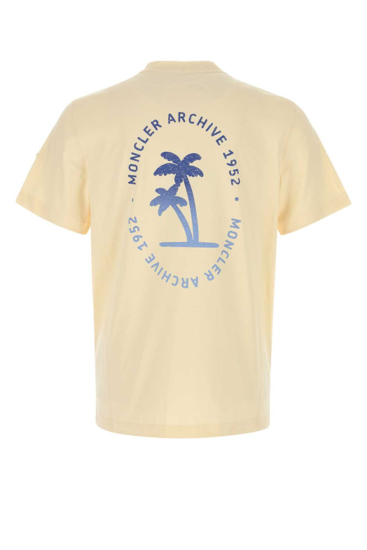 Cream cotton t-shirt White MONCLER (L10918C0005489B8U)