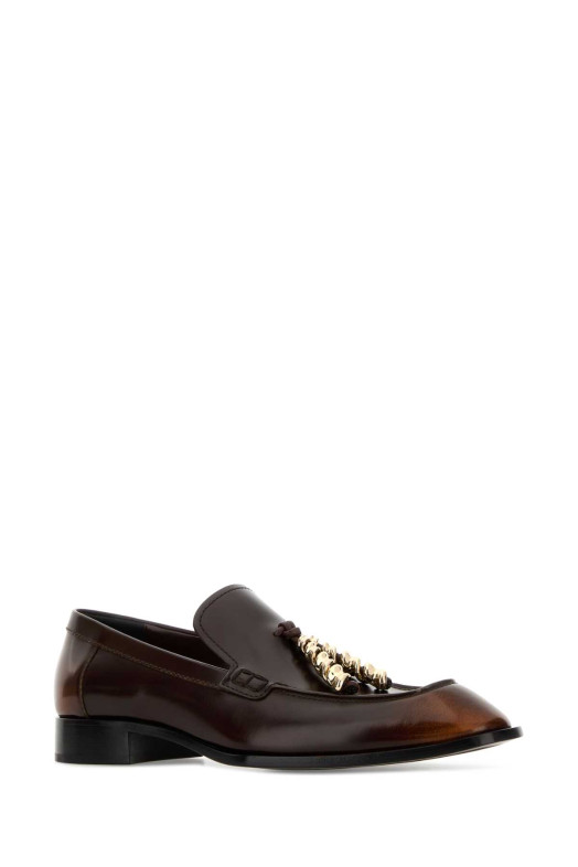 Chocolate leather Edge loafers Brown LOEWE (L814379X69)