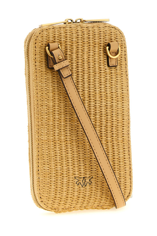 Raffia smartphone holder Beige