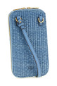 Raffia smartphone holder BLUE