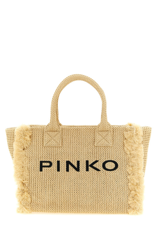 'Beach' large shopping bag Beige
