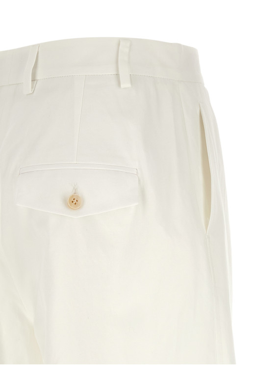 Cotton trousers White