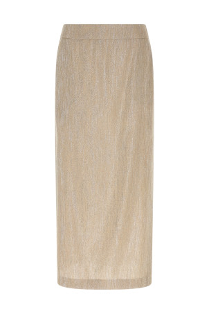 Юбка из ламе-ниток, бежевая E0521200598942