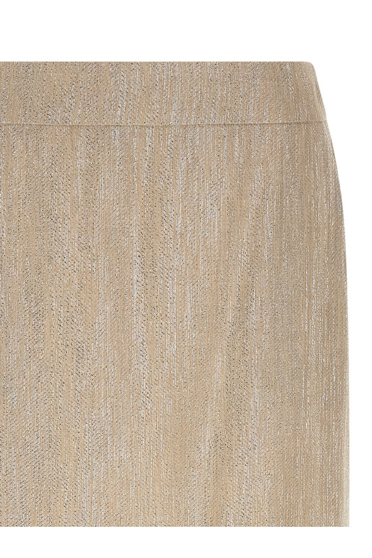 Юбка из ламе-ниток, бежевая E0521200598942