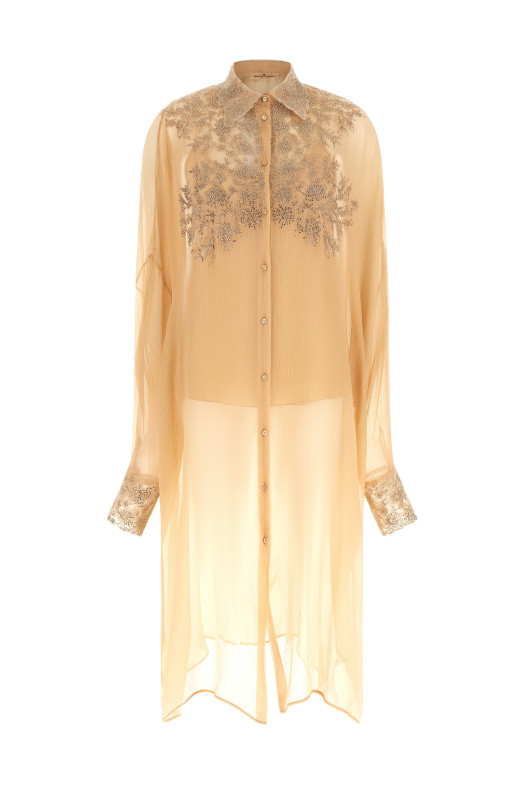 Embroidery dress orange