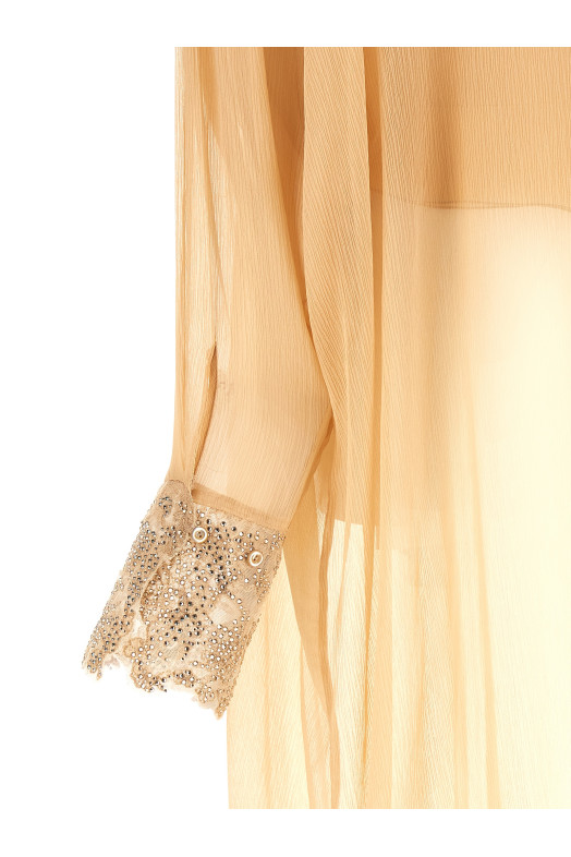 Embroidery dress orange