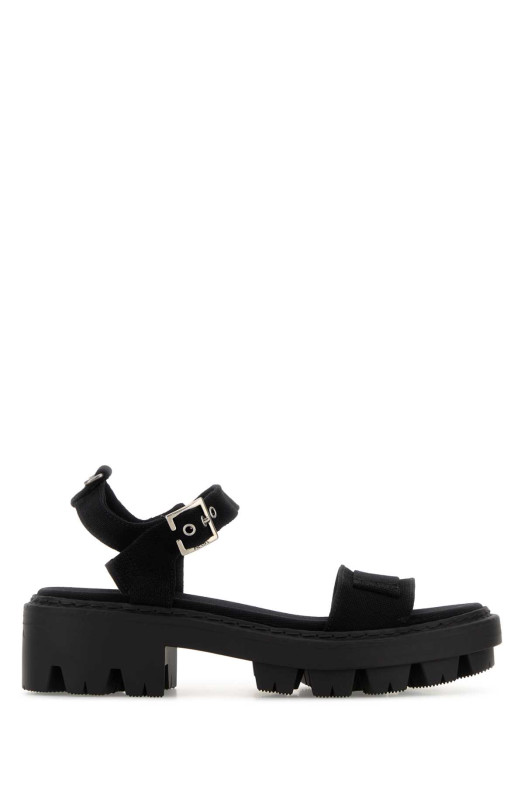 Black canvas sandals Black PRADA (1X466OF055010)