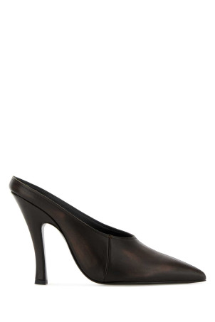 Dark brown leather mules Brown MAGDA BUTRYM (533526)