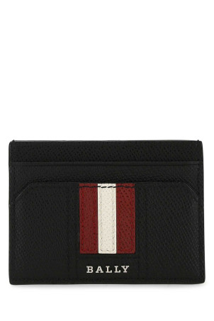Black leather Thar card holder BALLY (58988218648)