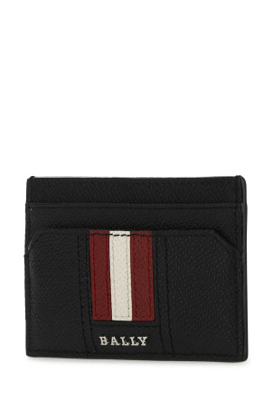 Black leather Thar card holder BALLY (58988218648)