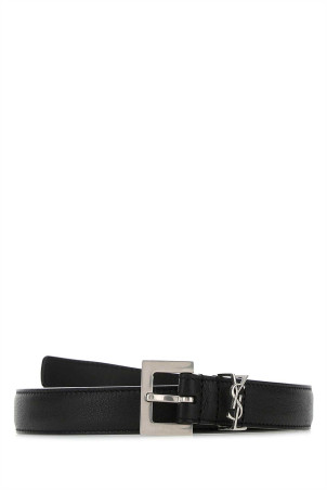 Black leather belt Black SAINT LAURENT (612616BRM0E)