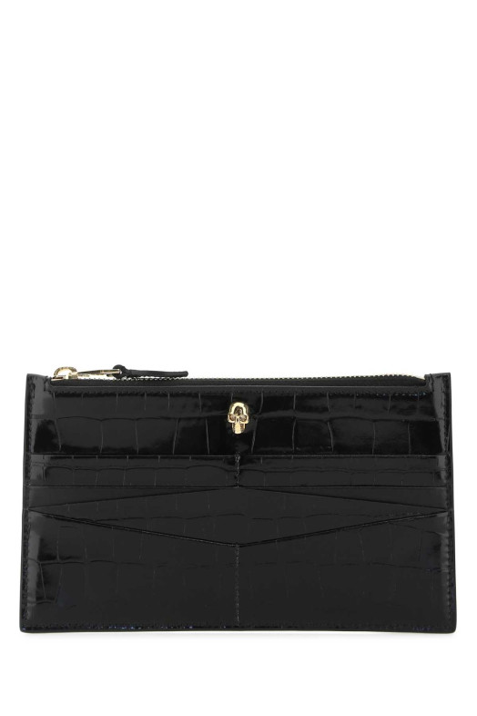 Black leather pouch ALEXANDER MCQUEEN (6320361JMFG)