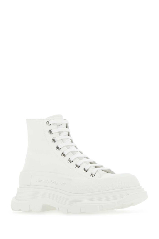 White canvas Tread Slick sneakers ALEXANDER MCQUEEN (697080W4MV2)