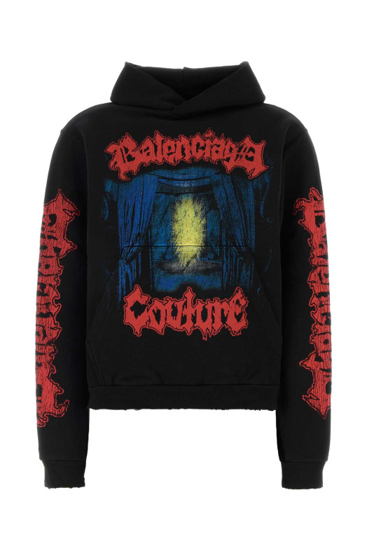 Black cotton sweatshirt Black BALENCIAGA (851238TUVD9)