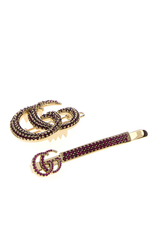 Platinum metal hair clips set GUCCI (8584093HBH3)