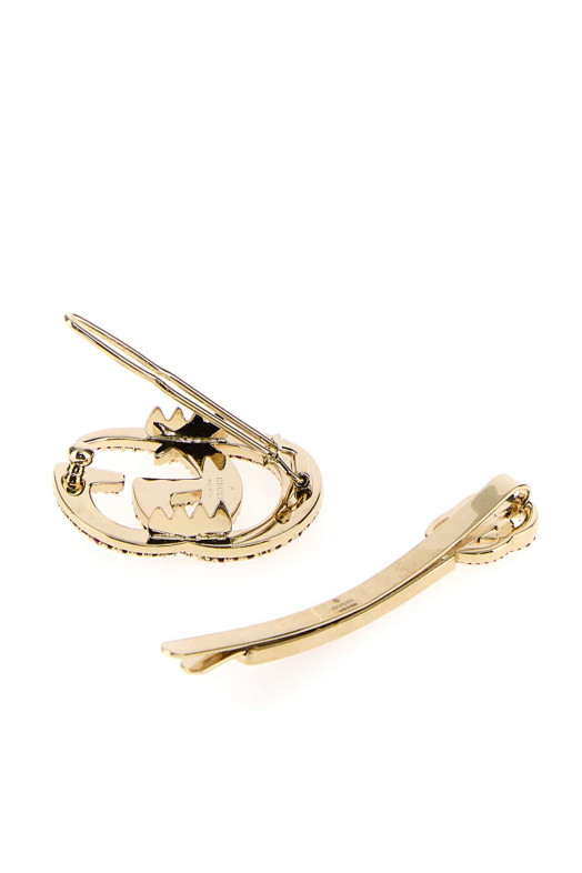 Platinum metal hair clips set GUCCI (8584093HBH3)