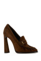 Brown suede Le Loafers pumps SAINT LAURENT (85897527DAB)