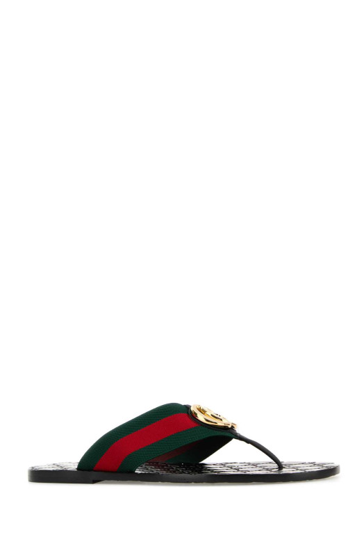 Embroidered fabric thong slippers GUCCI (863027HAAOZ)