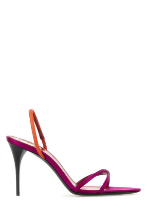 Two-tone satin Justify sandals SAINT LAURENT (8697399QNA2)