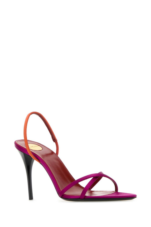 Two-tone satin Justify sandals SAINT LAURENT (8697399QNA2)