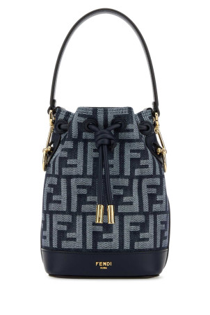 Міні-сумка-кошик з прикрашеного деніму Mon Tresor від FENDI (8BS109AWVA)