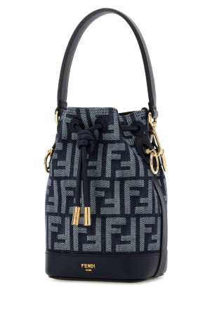 Міні-сумка-кошик з прикрашеного деніму Mon Tresor від FENDI (8BS109AWVA)