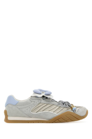Light blue suede and fabric Fendi  Wave sneakers FENDI (8E8942AY1I)