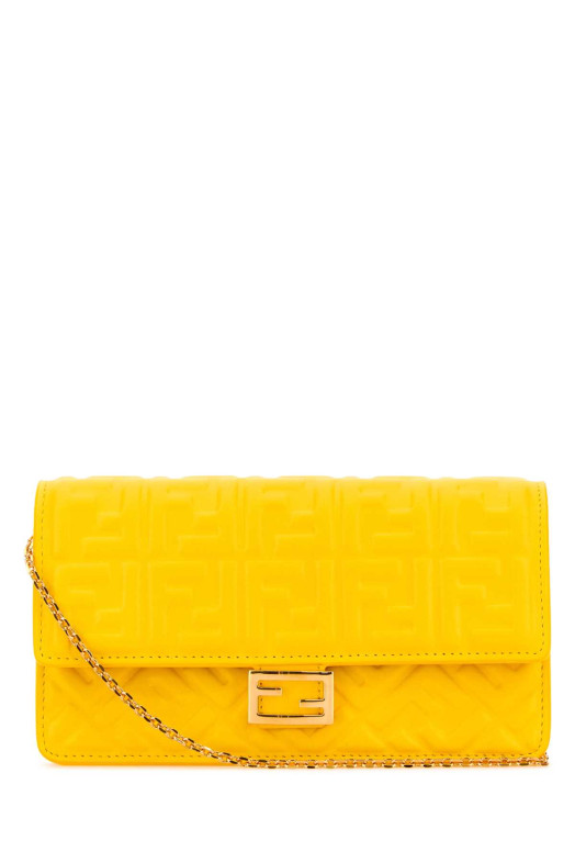 Yellow nappa leather Baguette wallet FENDI (8M0498AAJD)