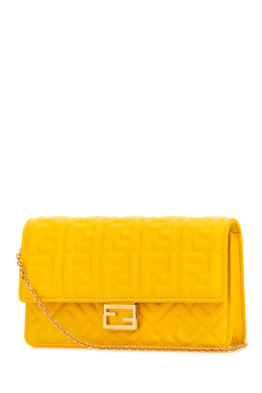 Yellow nappa leather Baguette wallet FENDI (8M0498AAJD)