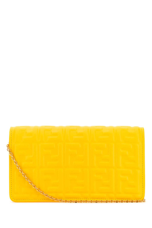 Yellow nappa leather Baguette wallet FENDI (8M0498AAJD)