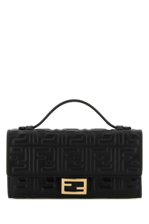Black leather Baguette wallet Black FENDI (8M0565AAJD)