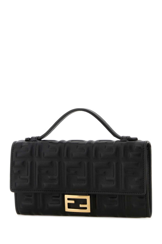 Black leather Baguette wallet Black FENDI (8M0565AAJD)