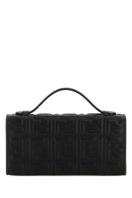 Black leather Baguette wallet Black FENDI (8M0565AAJD)