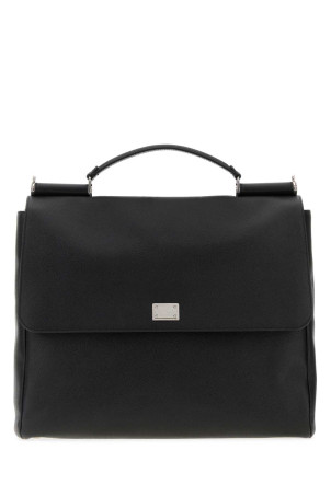 Black leather Sicily briefcase Black DOLCE & GABBANA (BM2447BG065)