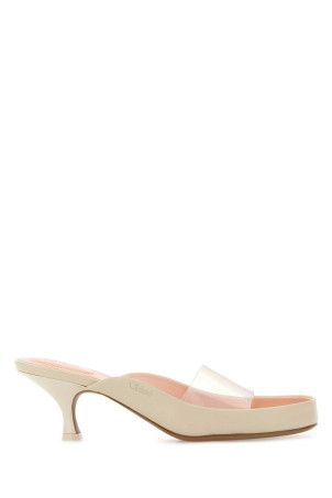 Two-tone PVC and leather Junie mules CHLOE (CH26U17WYD)