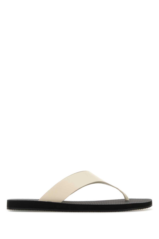Ivory leather Dune thong slippers THE ROW (F1839L825)