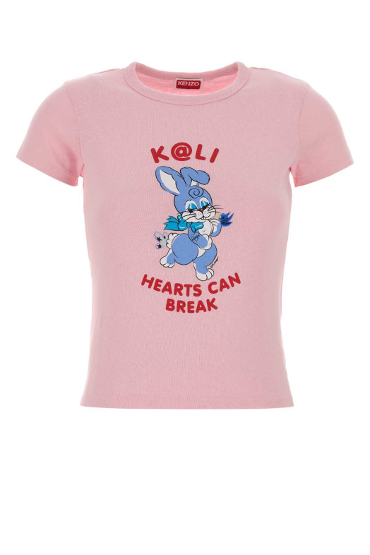 Pink cotton t-shirt KENZO (FG52TS2224SK)