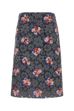 Спідниця з принтом у вигляді мережива FENDI (FQ7722AW9E)