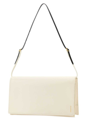 Біла шкіряна сумка через плече середнього розміру JIL SANDER (J08ZH0099P9054)