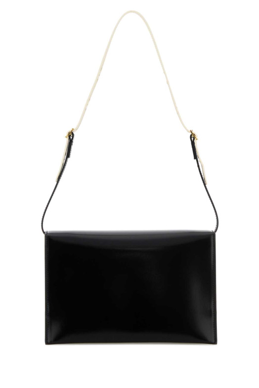 Маленькая кожаная сумка через плечо черного цвета JIL SANDER (J08ZH0100P9054)