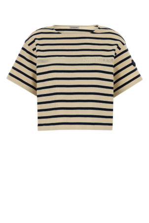 Embroidered cotton oversize t-shirt White/Black MONCLER (L10938C0005089BEB)