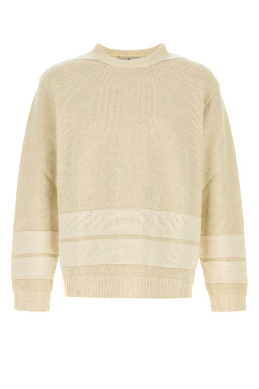 Cream cotton blend sweater STONE ISLAND (L1S155100043S00XG)