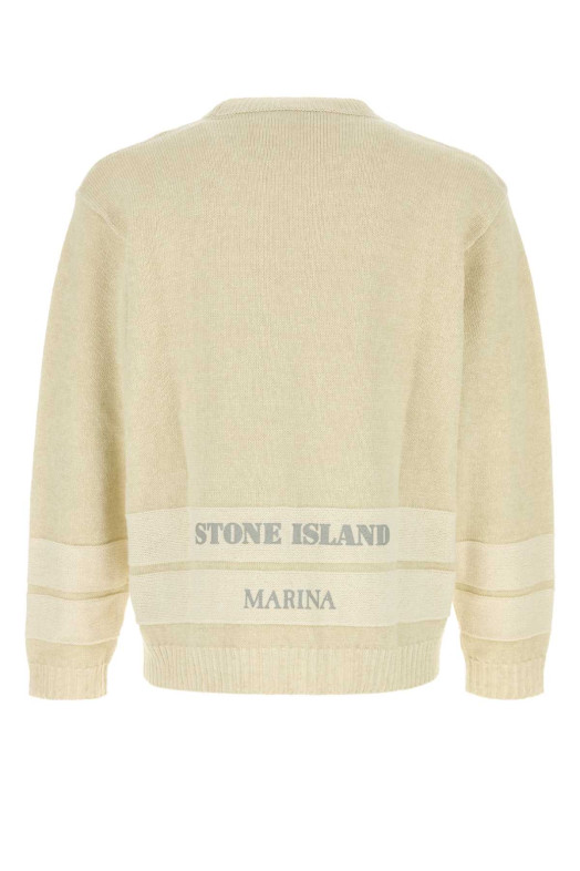 Cream cotton blend sweater STONE ISLAND (L1S155100043S00XG)