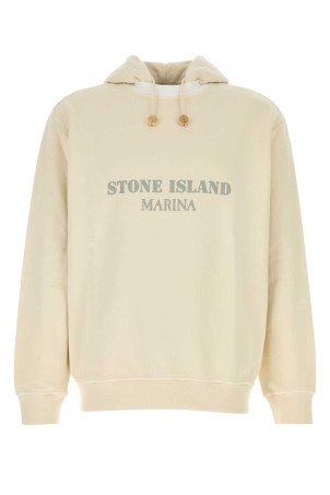 Cream cotton sweatshirt White STONE ISLAND (L1S156100054S0X31)